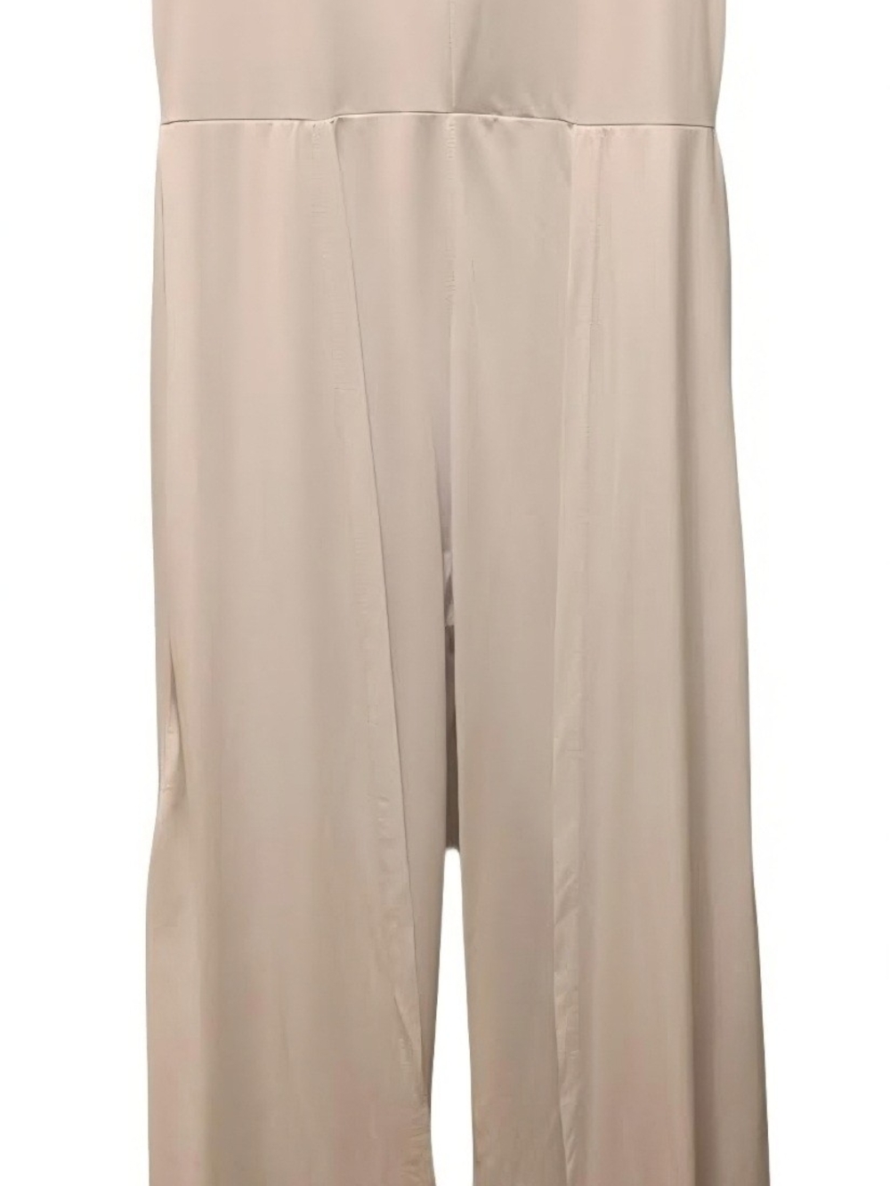 Wide-Leg White Jumpsuit Pants With